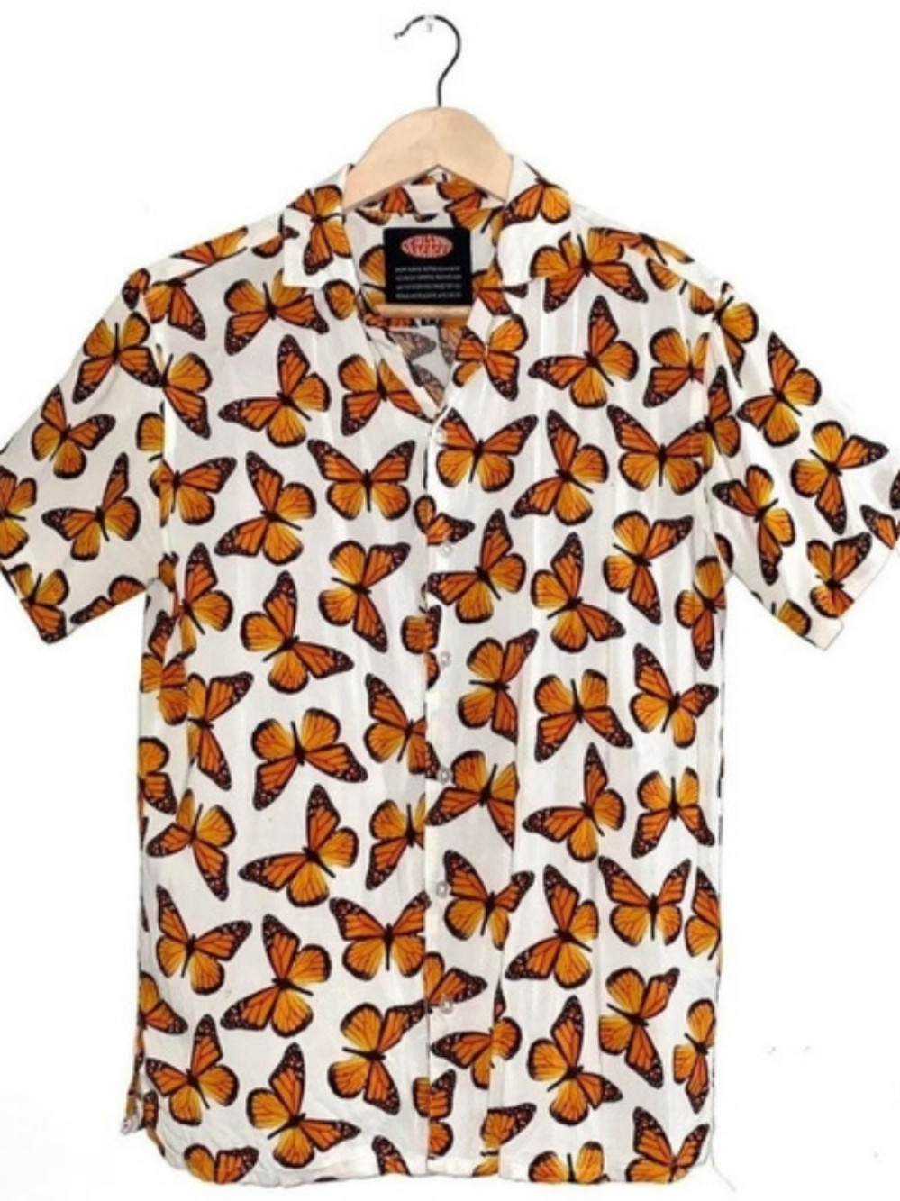 Petals And Peacocks 🦚 Butterfly Effect Vacation Shirt 🦋 Size Medium